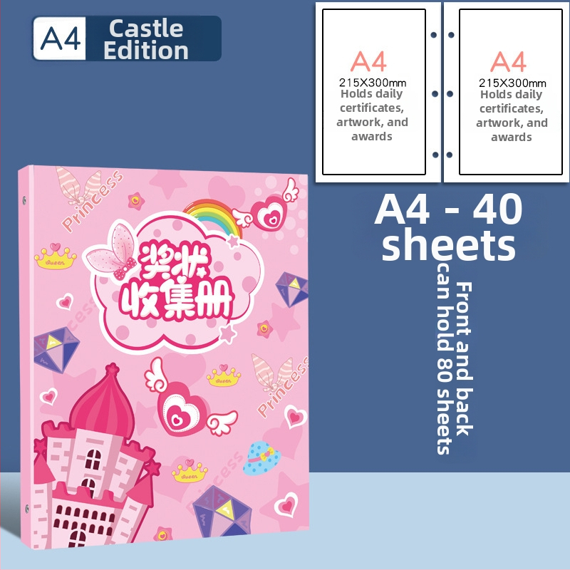 Plastová knižka na zber certifikátov, s 3 dierami, značka youka, model 0526, 40 strán