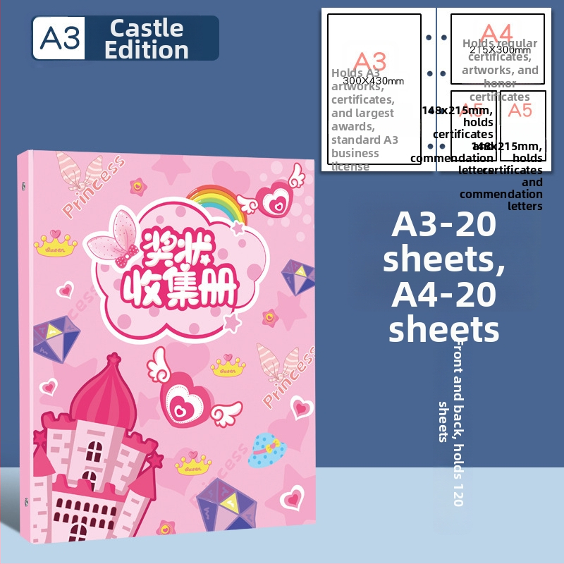 Plastová knižka na zber certifikátov, s 3 dierami, značka youka, model 0526, 40 strán