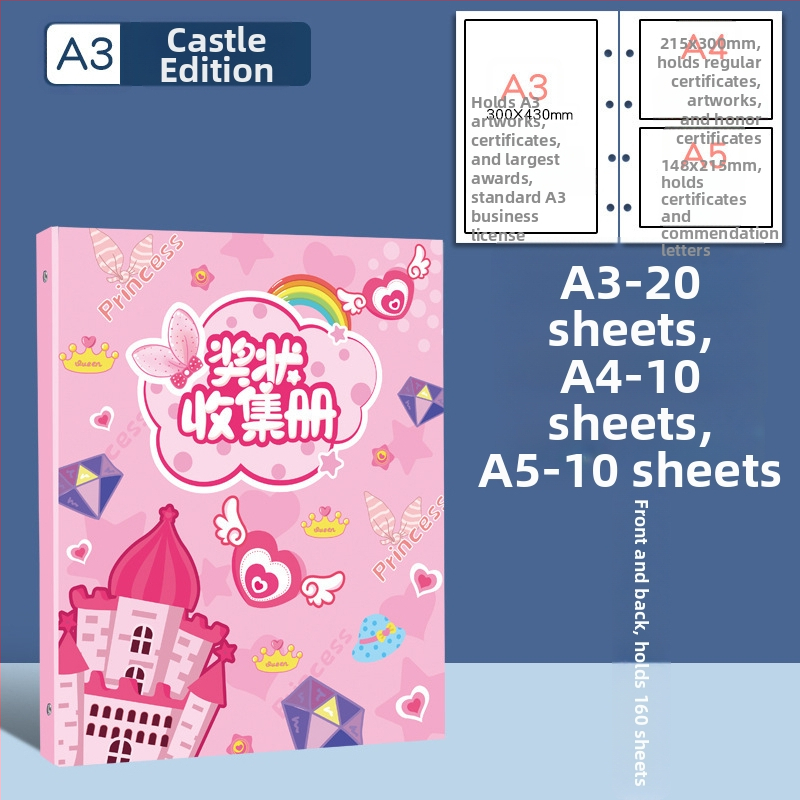 Plastová knižka na zber certifikátov, s 3 dierami, značka youka, model 0526, 40 strán