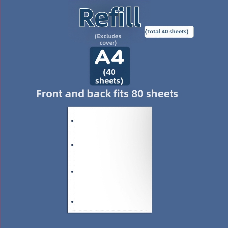 Plastová knižka na zber certifikátov, s 3 dierami, značka youka, model 0526, 40 strán