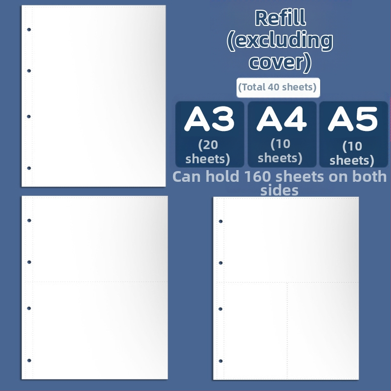 Plastová knižka na zber certifikátov, s 3 dierami, značka youka, model 0526, 40 strán