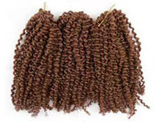 8/10/12-inčne Marlybob Crochet Hair sintetička duga kovrčava perika pahuljasta