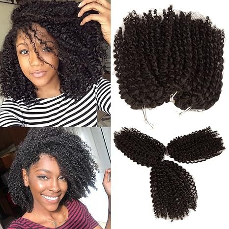 8/10/12-inčne Marlybob Crochet Hair sintetička duga kovrčava perika pahuljasta