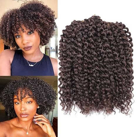 8/10/12-inčne Marlybob Crochet Hair sintetička duga kovrčava perika pahuljasta