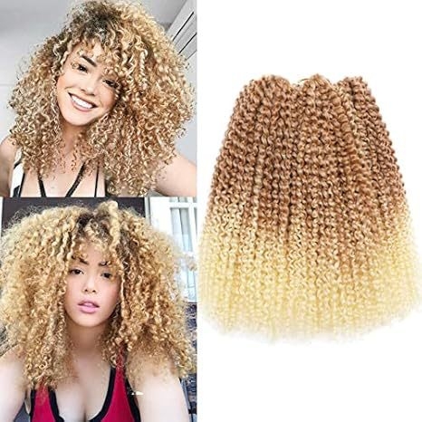8/10/12-inčne Marlybob Crochet Hair sintetička duga kovrčava perika pahuljasta