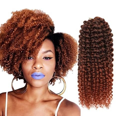 8/10/12-inčne Marlybob Crochet Hair sintetička duga kovrčava perika pahuljasta