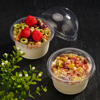 Emperor čaše za puding – jednokratne čaše za desert s poklopcem, kapacitet 201–300 ml, pogodne za puding, žele, jogurt, sladoled, mousse