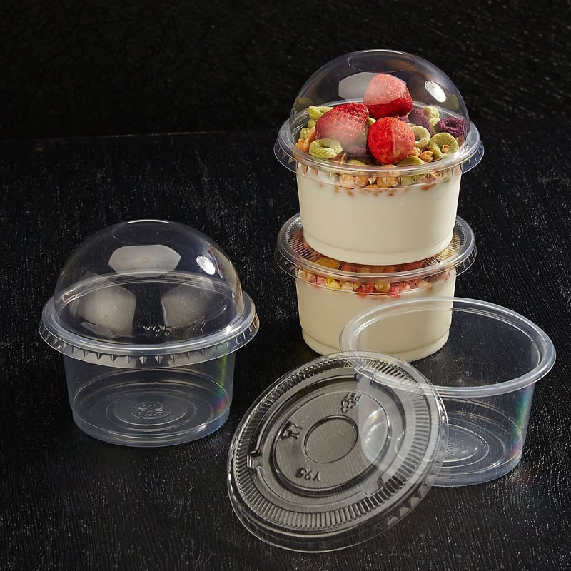 Emperor čaše za puding – jednokratne čaše za desert s poklopcem, kapacitet 201–300 ml, pogodne za puding, žele, jogurt, sladoled, mousse