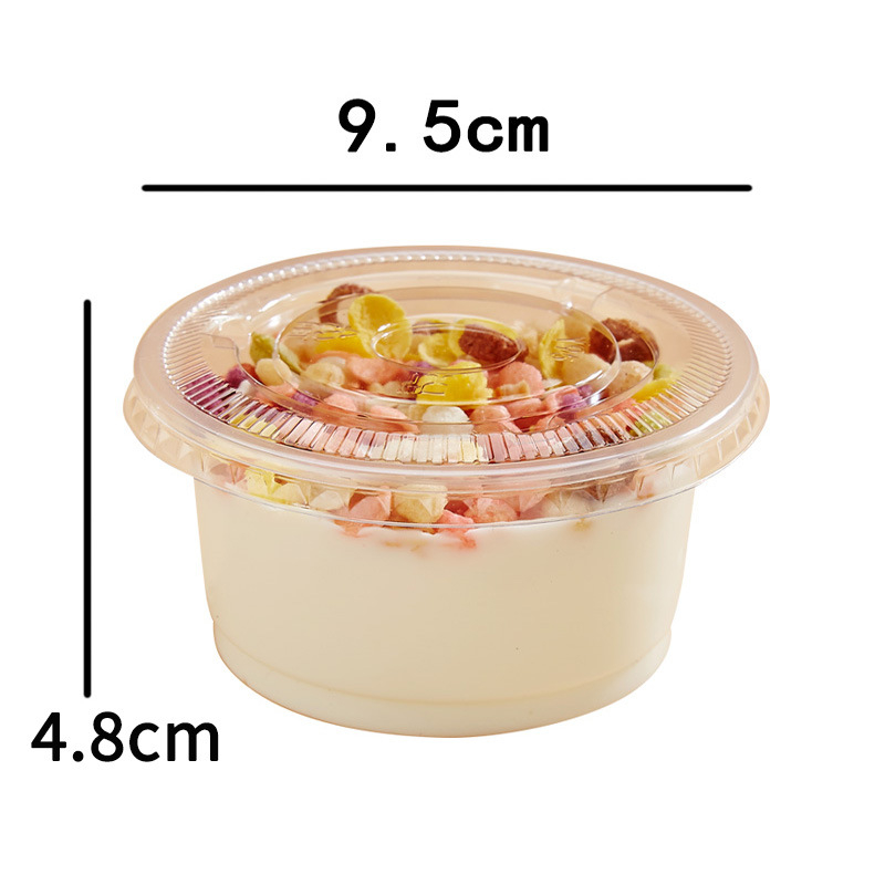 Emperor čaše za puding – jednokratne čaše za desert s poklopcem, kapacitet 201–300 ml, pogodne za puding, žele, jogurt, sladoled, mousse