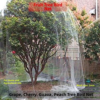 Mreža protiv ptica za voćke, trešnje, grožđe i povrće; najlon mreža s otvorima od 2 cm