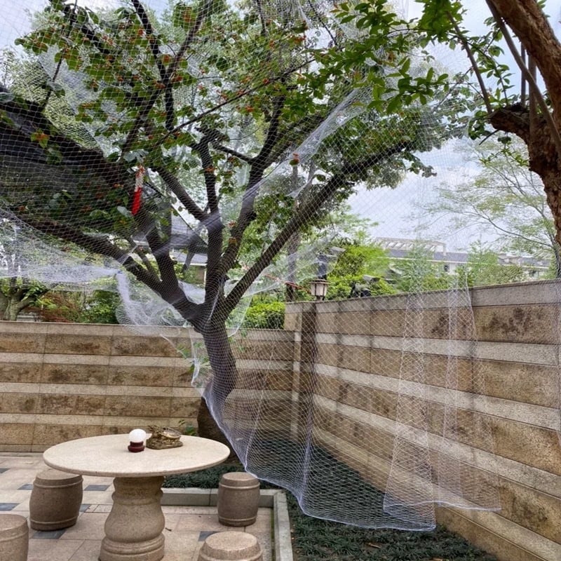 Mreža protiv ptica za voćke, trešnje, grožđe i povrće; najlon mreža s otvorima od 2 cm