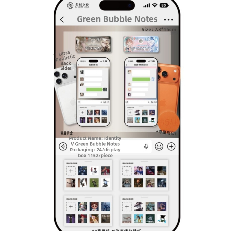 Anime-tematske bilješke nepravilnog oblika za WeChat stikere, model BLT-2850, marka ZhiChuang