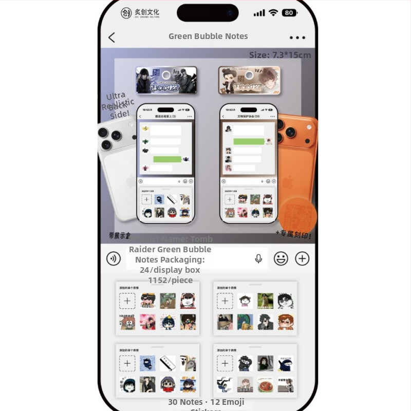 Anime-tematske bilješke nepravilnog oblika za WeChat stikere, model BLT-2850, marka ZhiChuang