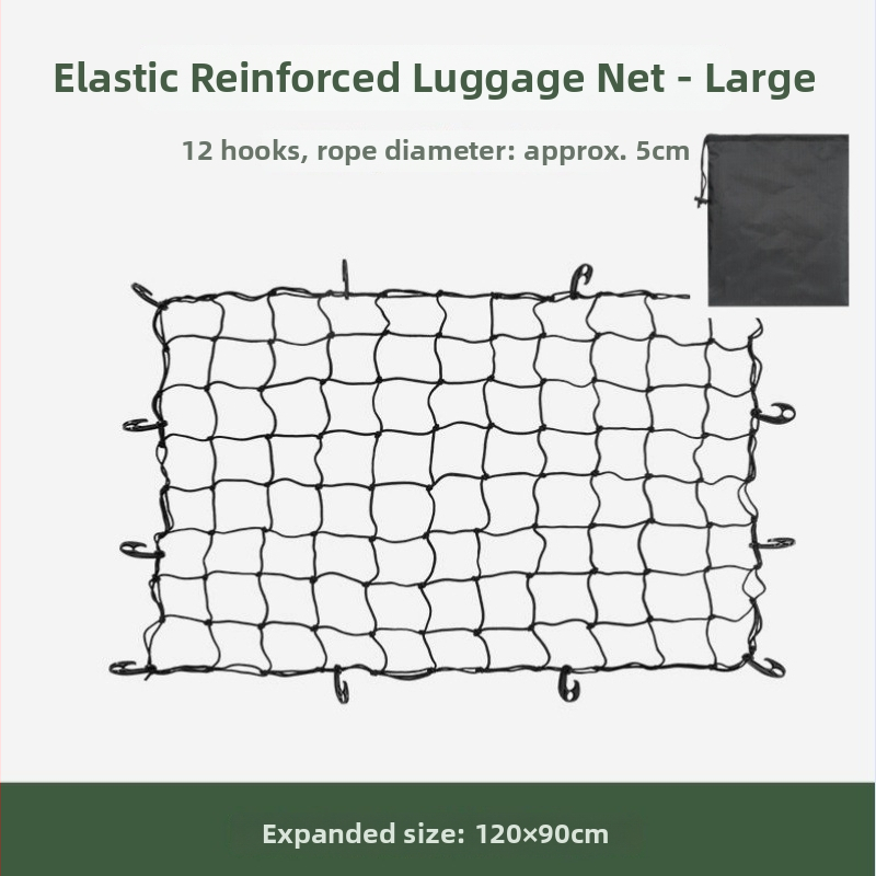 Buye Cargo mreža za krovni nosač automobila - elastična mreža s džepom, sigurnosna mreža za terensko vozilo