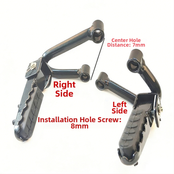 Predné pedále z hliníkovej zliatiny a posilnená zadná pedálová doska pre terénny motocykel CQR, povrchová úprava pečená farba