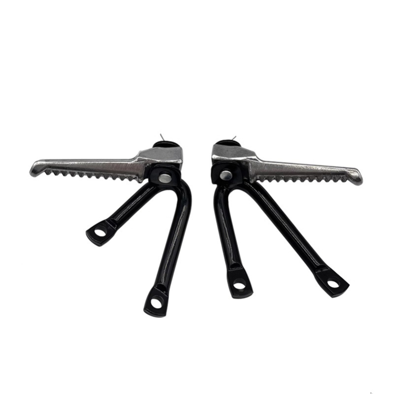 Predné pedále z hliníkovej zliatiny a posilnená zadná pedálová doska pre terénny motocykel CQR, povrchová úprava pečená farba