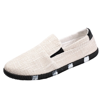 Muške Slip-On casual tenisice - prozračan platneni gornji dio, gumena potplat, lagane, okrugli vrh