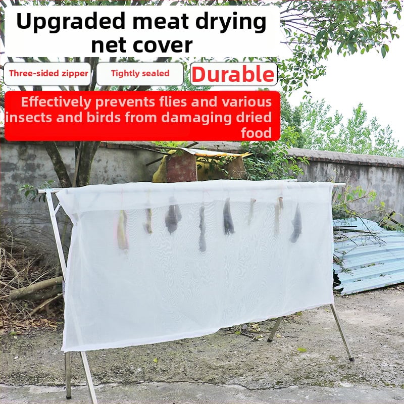 Kaixiu mreža za sušenje mesa s prozračnom mrežom; sklopiva i povlačna; jednodijelna mreža za sušenje; paket od 50 komada