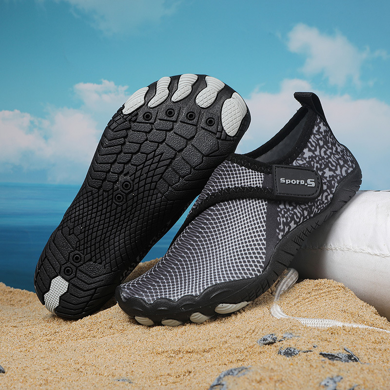 Dječje cipele za rijeke i vodene sportove s Velcro zatvaranjem, protuklizna gumena potplat, gornji dio od mrežaste tkanine, brzo sušeće, srednje visine