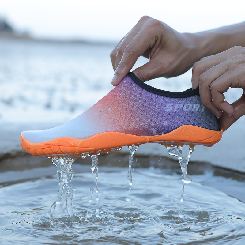 Dječje cipele za rijeke i vodene sportove s Velcro zatvaranjem, protuklizna gumena potplat, gornji dio od mrežaste tkanine, brzo sušeće, srednje visine