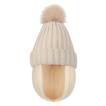 Perucă: bob scurt drept cu pălărie tricotată încorporată; material păr: sârmă rezistentă la temperaturi înalte; lungime: scurtă; potrivit pentru toate formele feței; nu poate fi vopsită sau îndreptată