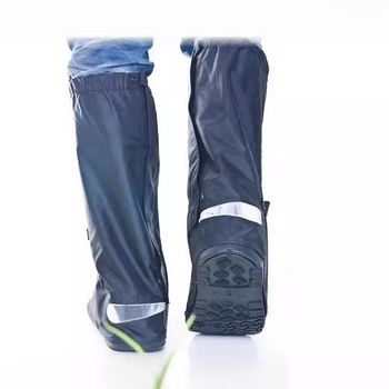 Κάλυμματα παπουτσιών βροχής για μοτοσικλέτα με παχύ πάτο, ψηλό σχεδιασμό, αδιάβροχα και ανθεκτικά στη φθορά, με φερμουάρ και Velcro