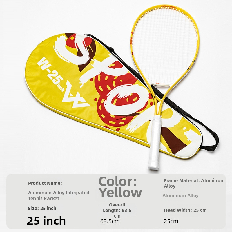 Jednoplastna aluminijska tenis raketa, 95–100 g, pogodna za amatarske juniore, mogućnost tiskanja logotipa i privatne marke