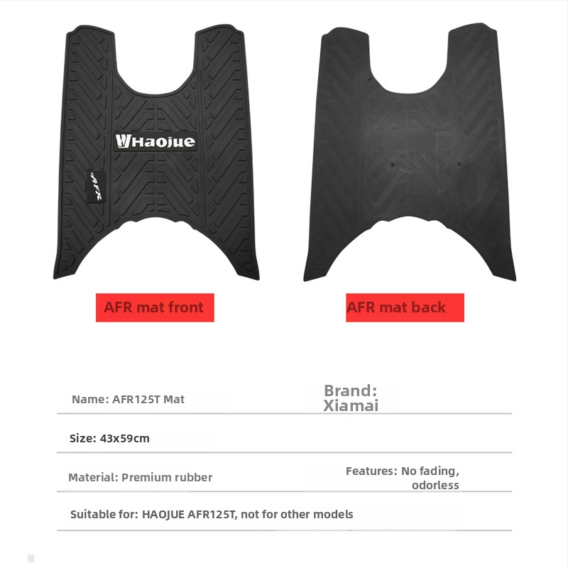 PU guma predná pedálová podložka pre Haojue AFR125 City Eagle HJ125T-27 motocykel
