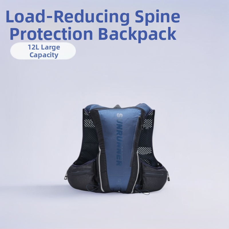 Nylonový hydratačný vestový batoh na outdoor bežky a turistiku – priedušný, vodeodolný, ultraľahký, ochrana chrbtice, suché/vlhké oddelenie