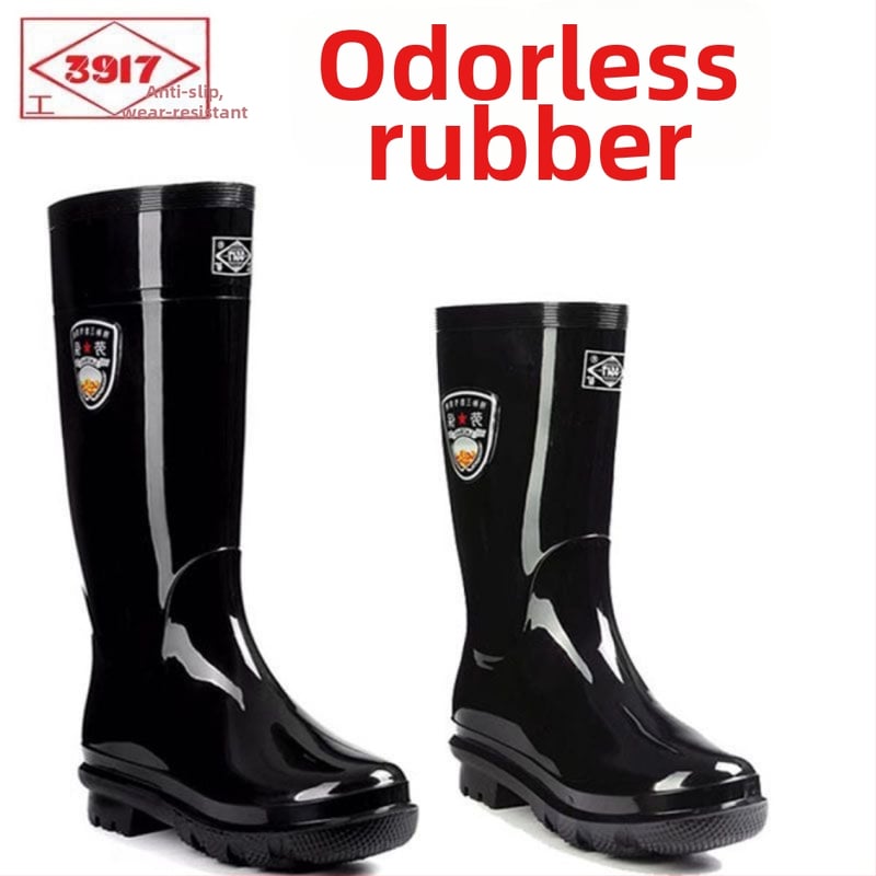 Cipele za kišu unisex, visok tubus, PVC gornji dio, gumeni potplat, protuklizno