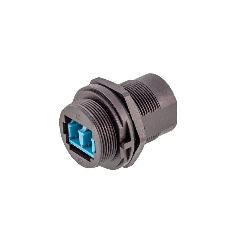 Външна оптична терминална кутия със SC-LC конектори, сигнален усилвател, IP67 водоустойчив, панелен монтаж, резбово заключване, >500 включвания