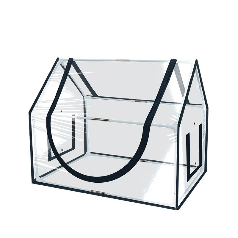 Kućnog oblika staklenik za sukulente, prozirni PVC, za balkon, vodootporan i izoliran, konstrukcija PVC+fiberglass