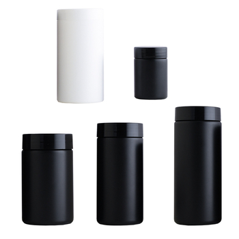 HDPE szélesnyílású műanyag üveg por alapú étrend-kiegészítőkhöz, élelmiszer-minőségű zárás és szitanyomtatott címkék