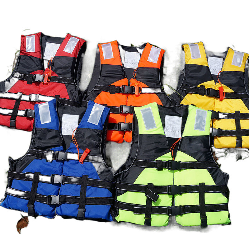 Záchranná vesta pre dospelých aj deti, profesionálna prenosná vesta na rybárske člny a šnorchlovanie, z hrubého Oxford materiálu.