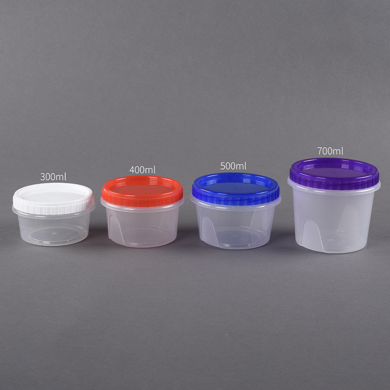 Miniso jednokratna posuda za juhu s okretljivim poklopcem, okrugla PP posuda, 401–500 ml, sigurna u mikrovalnoj, prilagodljiva uz logo