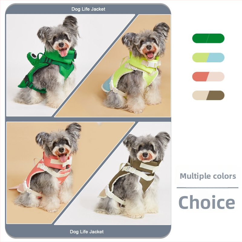 BONAPET Σωσίβιο για σκύλους με σχέδιο θωρακικά-πλάτης, Oxford ύφασμα, αποσπώμενο κολάρο για επιπλέον πλευστότητα