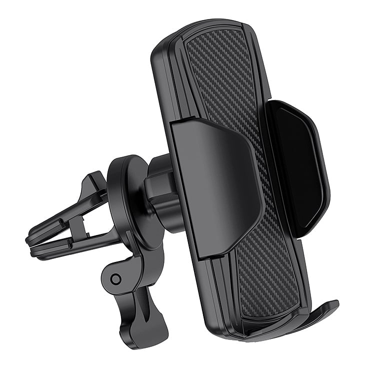 Държач за телефон за автомобил с едноръчно управление, заключване с едно кликване, гравитационно захващане, монтаж на въздуховод, универсална съвместимост