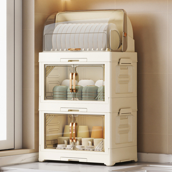 Kasna Plastični Stalak za Posuđe s Poklopcem – Odvodni Stalak za Kuhinjske Posuđe, Moderan Minimalistički Dizajn