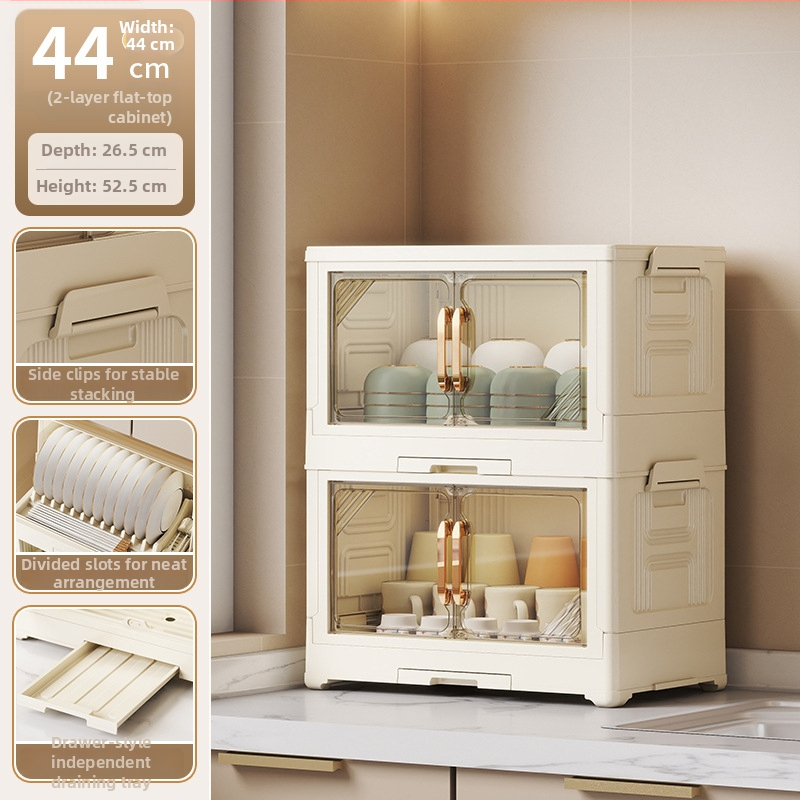 Kasna Plastični Stalak za Posuđe s Poklopcem – Odvodni Stalak za Kuhinjske Posuđe, Moderan Minimalistički Dizajn