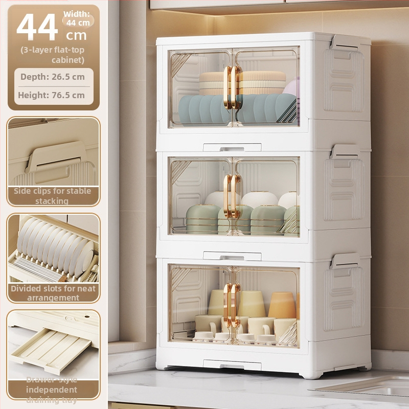 Kasna Plastični Stalak za Posuđe s Poklopcem – Odvodni Stalak za Kuhinjske Posuđe, Moderan Minimalistički Dizajn