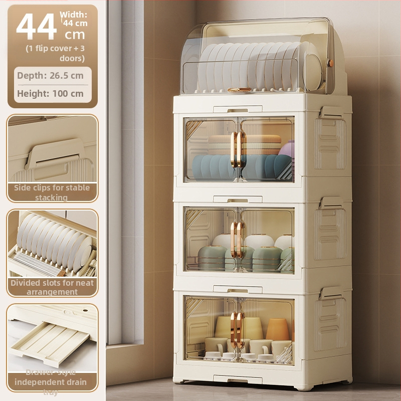 Kasna Plastični Stalak za Posuđe s Poklopcem – Odvodni Stalak za Kuhinjske Posuđe, Moderan Minimalistički Dizajn