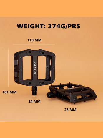 EGGSHIZI pedala za bicikl od najlonskog vlakna, ravna i široka za brdske bicikle – izdržljiva, model DNA, univerzalna kompatibilnost