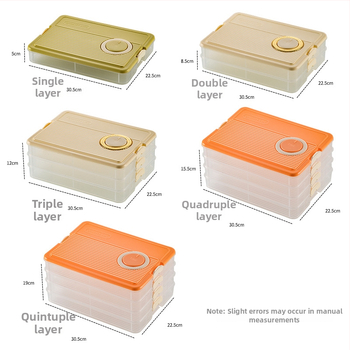 Дъмплинг кутия с многослоен дизайн, пластмасова, запечатваща, преносима и подходяща за замразяване