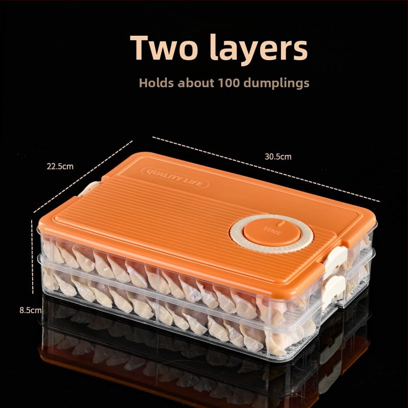 Дъмплинг кутия с многослоен дизайн, пластмасова, запечатваща, преносима и подходяща за замразяване