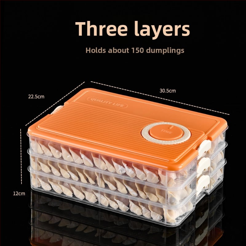 Дъмплинг кутия с многослоен дизайн, пластмасова, запечатваща, преносима и подходяща за замразяване