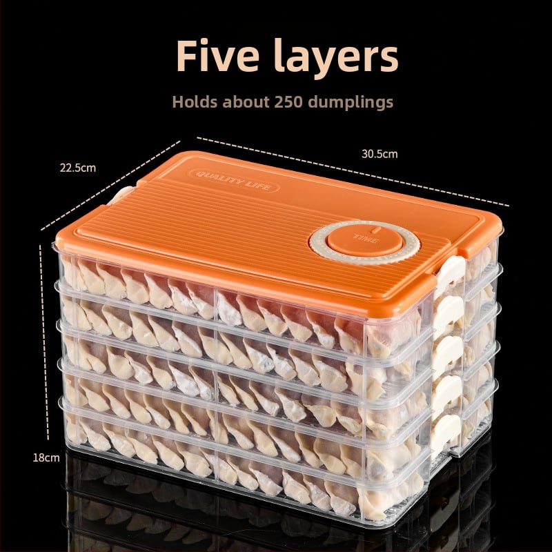 Дъмплинг кутия с многослоен дизайн, пластмасова, запечатваща, преносима и подходяща за замразяване