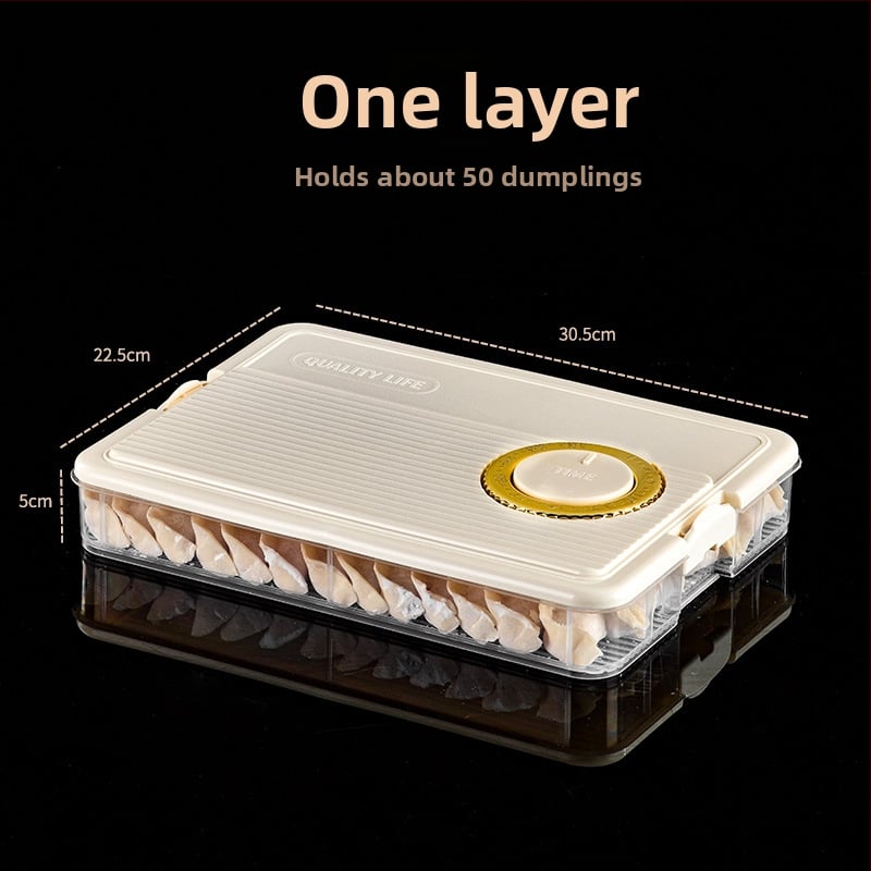 Дъмплинг кутия с многослоен дизайн, пластмасова, запечатваща, преносима и подходяща за замразяване