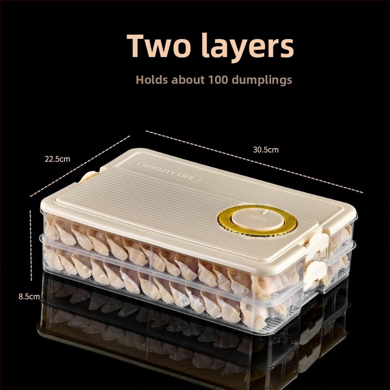 Дъмплинг кутия с многослоен дизайн, пластмасова, запечатваща, преносима и подходяща за замразяване