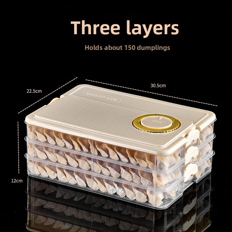 Дъмплинг кутия с многослоен дизайн, пластмасова, запечатваща, преносима и подходяща за замразяване