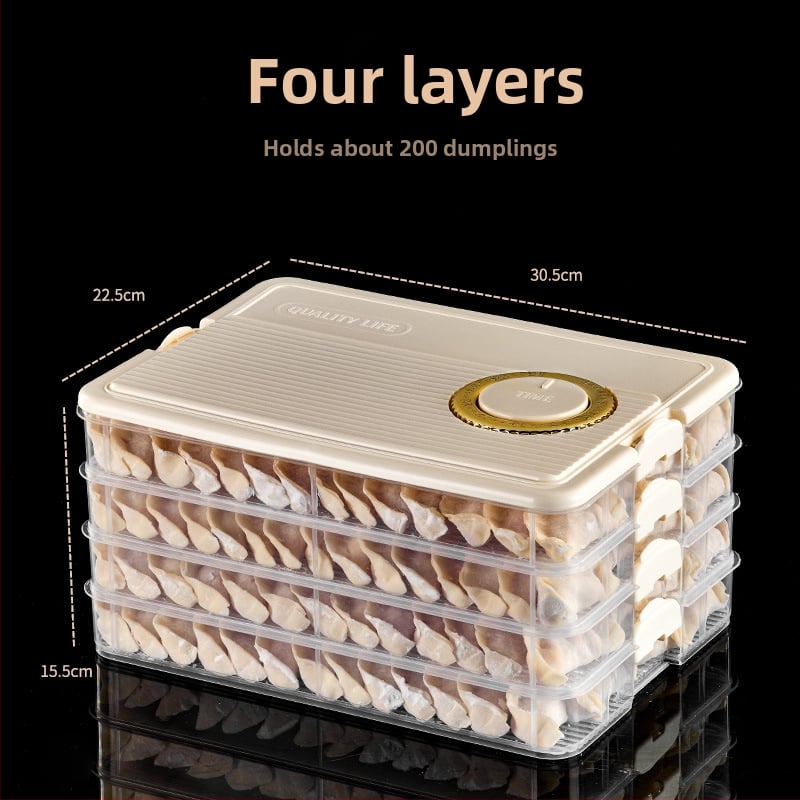 Дъмплинг кутия с многослоен дизайн, пластмасова, запечатваща, преносима и подходяща за замразяване